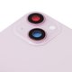 Задня панель корпуса для iPhone 13, рожева, із склом камери, small hole Прев'ю 1