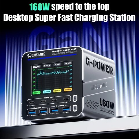 Мережевий зарядний пристрій Mechanic G-Power, 160 Вт, Quick Charge, Power Delivery (PD), 8 портів Прев'ю 1