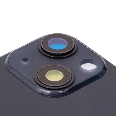 Задняя панель корпуса для iPhone 13 mini, черная, со стеклом камеры, small hole, midnight Превью 1