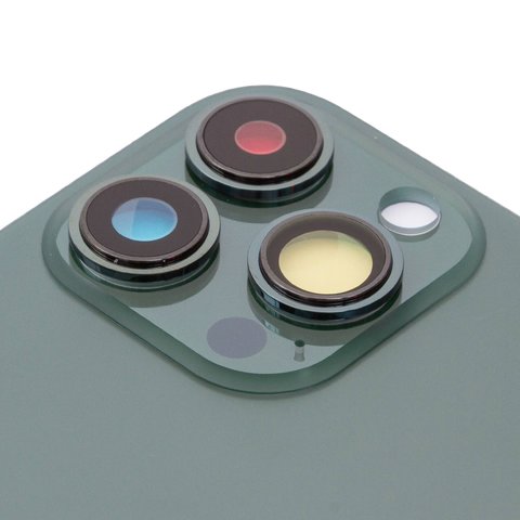 Housing Back Cover compatible with iPhone 13 Pro Max, (green, with camera lens, alpine Green, small hole) Preview 1