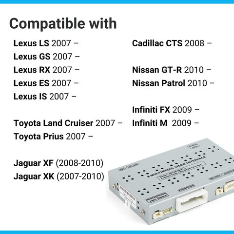 Interfaz GVIF para Lexus/Toyota/Land Rover/Nissan/Jaguar Vista previa  2