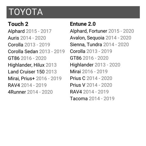 Sistema de control de cámaras RFCC TTG2 para Toyota Touch 2/Entune Vista previa  1