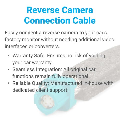 Ford Focus 3, Kuga, Escape, Fiesta, B-MAX, C-MAX (Sync 1) Reverse Camera Kit With 4 Pin Cable Wire Harness Vista previa  4
