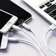 Cable USB Hoco X1, USB tipo-A, USB tipo C, micro USB tipo-B, Lightning, 100 cm, 2.4 A, blanco, #6957531032069 Vista previa  2