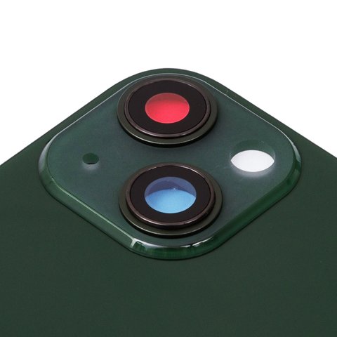 Panel trasero de carcasa puede usarse con iPhone 13, verde, con vidrio de cámara, small hole Vista previa  1