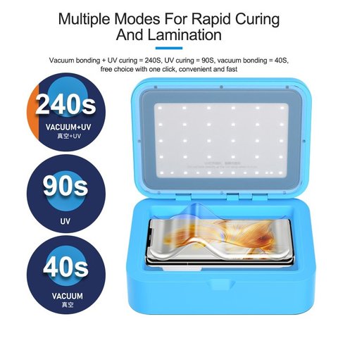 Lámpara ultravioleta Sunshine S-918B SE, LED, de vacío, adecuado para pantallas curvas, (UV-Box) Vista previa  5
