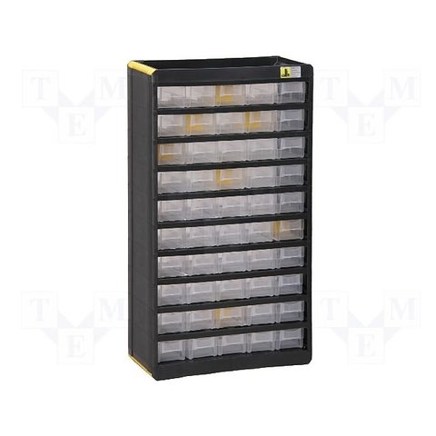 Кассетница з выдвижными ячейками W-465130, пластиковая, 50 ячеек Превью 1