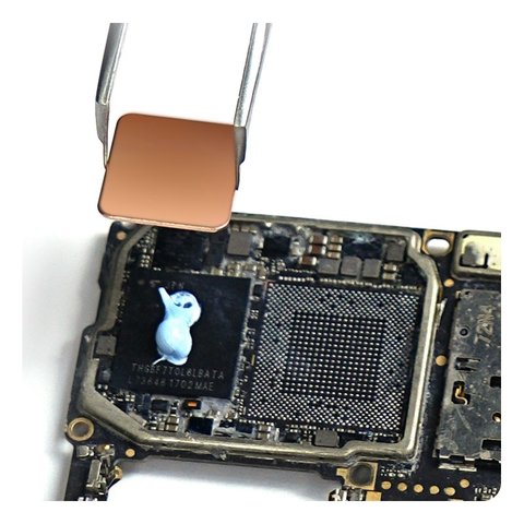 Термопрокладка RELIFE RL-093B, мідна, 0,3 мм, 14 мм, 12,45 мм, 50 шт Прев'ю 3