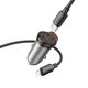 Автомобильное зарядное устройство Hoco NZ16B, черное, Power Delivery (PD), c кабелем USB тип-C к Lightning для Apple, 45 Вт, 2 порта, 12-24 B, #6942007644785 Превью 1