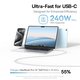 USB кабель Baseus PicoGo, 2xUSB тип-C, 100 см, 240 Вт, розовый, силиконовый, магнитный, #P10376800411-00 Превью 5