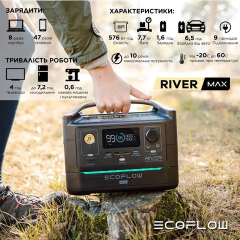 Зарядна станція EcoFlow RIVER Max (576 Вт/год) Прев'ю 4